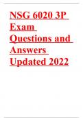 APEA 3P’S EXAM NSG 6020 FINAL EXAM 150+ QUESTIONS AND ANSWERS