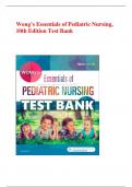 Hockenberry: Wong’s Essentials of Pediatric Nursing, 10th Edition Test Bank 
