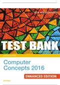 Test Bank For New Perspectives Computer Concepts 2016 Enhanced, Introductory - 19th - 2017 All Chapters - 9781305656291