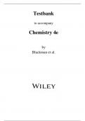 Test bank for Chemistry, 4th Edition, Allan Blackman, Steven E. Bottle, Siegbert Schmid, Mauro Mocerino, Uta Wille