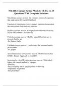 NR-228: Content Review Week 6: Ch 13, 14, 15 Questions With Complete Solutions