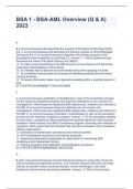 BSA 1 - BSA-AML Overview (Q & A) 2023