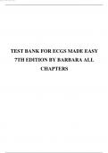 Test bank for ECGs Made Easy 7th Edition by. Barbara J Aehlert All Chapters All Chapters