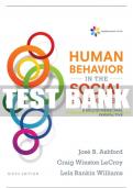 Test Bank For Empowerment Series: Human Behavior in the Social Environment: A Multidimensional Perspective - 6th - 2018 All Chapters - 9781305860308