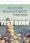 Test Bank For Behavior Management: From Theoretical Implications to Practical Applications - 3rd - 2018 All Chapters - 9781285450049