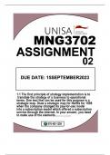 MNG3702 ASSIGNMENT 02 DUE15 SEPTEMBER2023