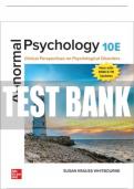 Test Bank For Abnormal Psychology: Clinical Perspectives on Psychological Disorders, 10th Edition All Chapters - 9781265407988