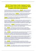 NR 547 Final  EXAM QUESTIONS AND  Study Guide Updated Version
