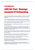 AUTOMOTIVE ASE B6 Test - Damage  Analysis & Estimating 