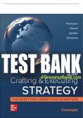 Test Bank For Crafting and Executing Strategy: Concepts, 23rd Edition All Chapters - 9781264250189