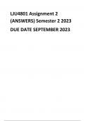 LJU4801 Assignment 2 (ANSWERS) Semester 2 2023 - DISTINCTION GUARANTEED. DUE DATE SEPTEMBER 2023