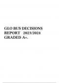 GLO BUS DECISIONS REPORT 2023/2024 GRADED A+.