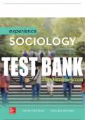 Test Bank For Experience Sociology 4/e, 4th Edition All Chapters - 9781259702730