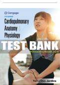 Test Bank For Cardiopulmonary Anatomy & Physiology: Essentials of Respiratory Care - 7th - 2020 All Chapters - 9781337794909