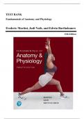 Test Bank - Fundamentals of Anatomy and Physiology, 12th Edition (Martini, 2024), Chapter 1-29 | All Chapters