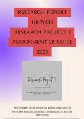HRPYC81 2023 PROJECT 5 ASSIGNMENT 20 GUIDE - RESEARCH PROJECT