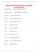 HESI A2 LPN Math Entrance Exam with correct answers