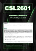 CSL2601 Assignment 2 Semester 2 - Due: 8 September 2023