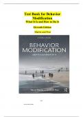 Test Bank for Behavior Modification What It Is and How to Do It 11th Edition Martin and Pear