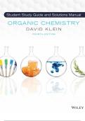 Organic Chemistry- Student Study Guide and Solutions Manual, 4th edition