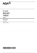 AQA A LEVEL BIOLOGY PAPER 2 2023 QUESTION PAPER AND MARK SCHEME BUNDLE (7401/2)