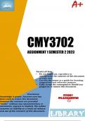 CMY3702 Assignment 1 (DETAILED ANSWERS) Semester 2 2023 (712471)