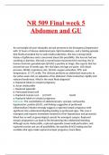 Exam Final week 5 (elaborations) NR 509 Abdomen and GU 