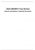 2023 MPOETC Test Review Search and Seizure, Criminal Procedure