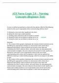 ATI Nurse Logic 2.0 ~ Nursing Concepts (Beginner Test)
