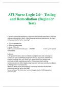 ATI Nurse Logic 2.0 ~ Testing and Remediation (Beginner Test)