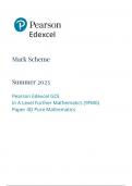 PEARSON EDEXEL A LEVEL FURTHER MATHEMATICS PAPER 4D 2023 MARK SCHEME (9FMO/4D: Pure Mathematics)
