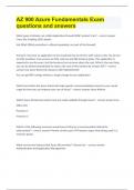 AZ 900 Azure Fundamentals Exam questions and answers