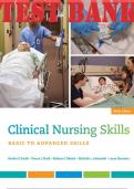 TEST BANK for Clinical Nursing Skills: Basic to Advanced Skills 9th Edition by Smith Sandra, Duell Donna, Barbara, Gonzalez and Aebersold. (Complete Chapters 1-34)