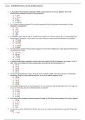 PHARMACEUTICAL CALCULATION PACOP COMPILED Exam Questions and Answers