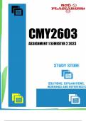 CMY2603 Assignment 1 Semester 2 2023