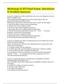 Medsurge II ATI Final Exam -Questions & Verified Answers