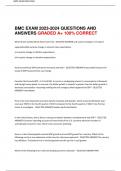BMC EXAM 2023-2024 QUESTIONS AND ANSWERS GRADED A+ 100% CORRECT