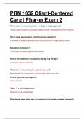 PRN 1032/ PRN1032 CLIENT CENTRED CARE PHARMACOLOGY EXAM 2. QUESTIONS AND ANSWERS.