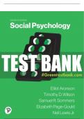 Test Bank For Social Psychology 11th Edition All Chapters - 9780137633647