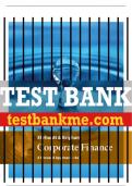 Test Bank For Corporate Finance: A Focused Approach - 6th - 2017 All Chapters - 9781305637108