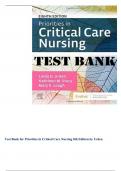 Test Bank for Priorities in Critical Care Nursing 8th Edition by Urden