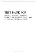Test Bank for Medical-Surgical Nursing Critical Thinking in Patient Care 5th Edition Priscilla LeMone Karen M. Burke Gerene