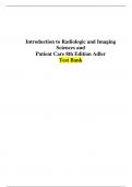 Introduction to Radiologic & Imaging Sciences & Patient Care 8th Edition by Arlene M. Adler Test Bank