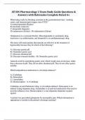 ATI RN Pharmacology 2 Exam Study Guide Questions &  Answers with Rationales Complete Rated A+