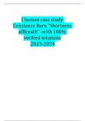 I human case study Constance Barn "Shortness ofBreath" -with 100% verified solutions 2023-2024