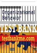 Test Bank For Organizational Behavior: Human Behavior at Work, 14th Edition All Chapters - 9780078112829