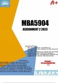 MBA5904 Assignment 2 (DETAILED ANSWERS) 2023