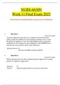 NURS-6630N Week 11 Final Exam 2023