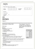 AQA AS PHYSICS Paper 2 June 2023
