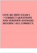 CIVE 401 SDSU EXAM 1 / CORRECT QUESTIONS AND VERIFIED ANSWERS 2023/2024 / ALL CORRECT.
